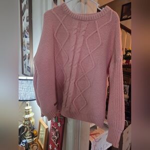 Pink Simply Southern Sweater- Size Large
